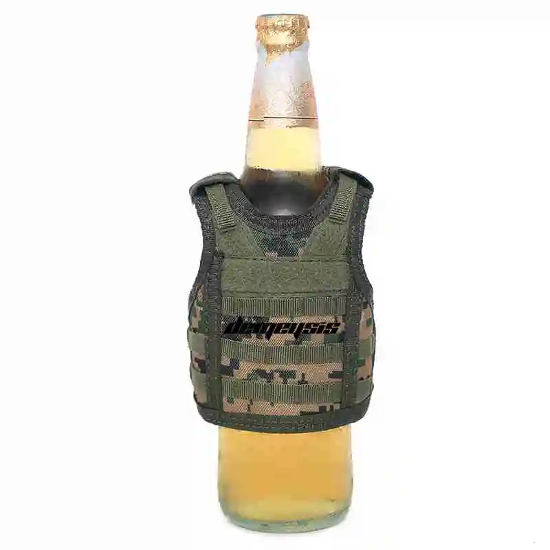 Тактический Мини-жилет для бутылки военный чехол для пивной бутылки охладитель напитков мини-жилет с регулируемыми плечевыми ремнями для бутылки