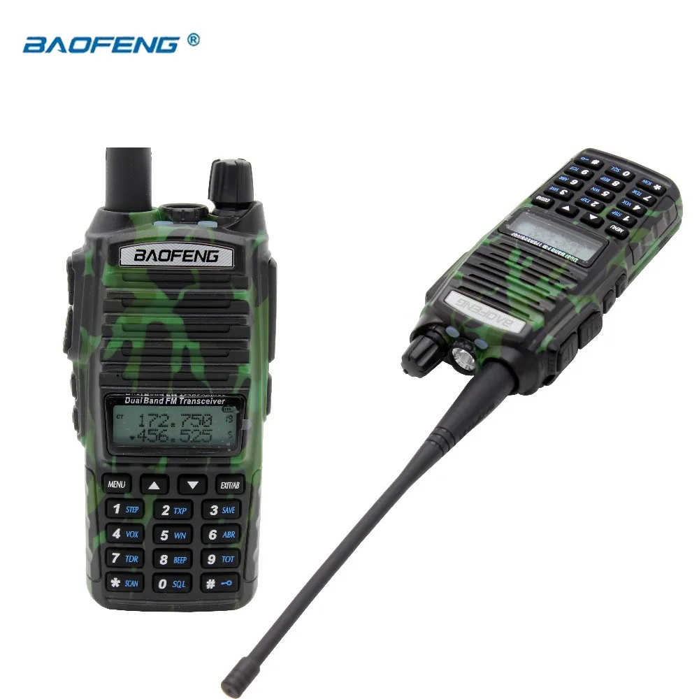 BaoFeng UV 82 Long Talk Range Walkie Talkie Dual PTT VHF UHF Dual Band