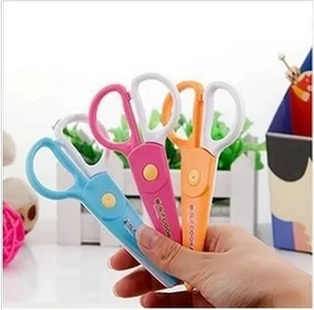 

2 pcs / 1 set stationery plastic safety scissors scissors children toys handmade lace scissors environmental protection