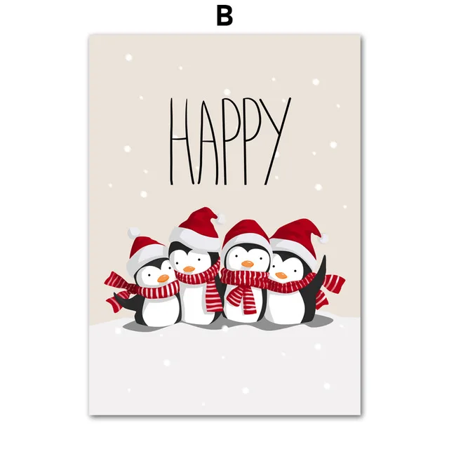 Penguin-Snowing-Christmas-Nordic-Posters-And-Prints-Wall-Art-Canvas-Painting-Nursery-Art-Print-Wall-Pictures.jpg_640x640 (1)