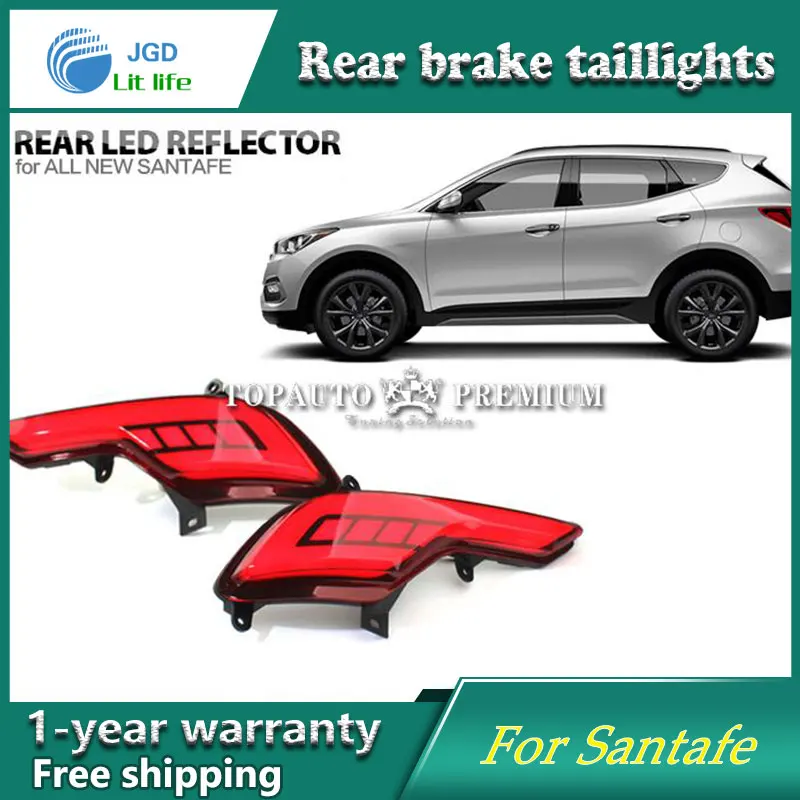 Car Styling LED Brake Lights Warning Lights case for Hyundai Santafe