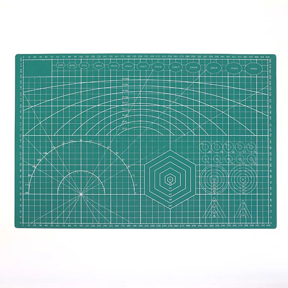 

45x30CM A3 PVC Double-sided Cutting Mat Rectangle Grid Lines Self Healing Fabric Leather Paper Craft Tools Best Price