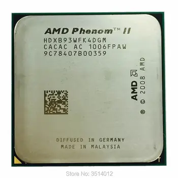 

AMD Phenom II X4 B93 2.8 GHz Quad-Core CPU Processor HDXB93WFK4DGM Socket AM3