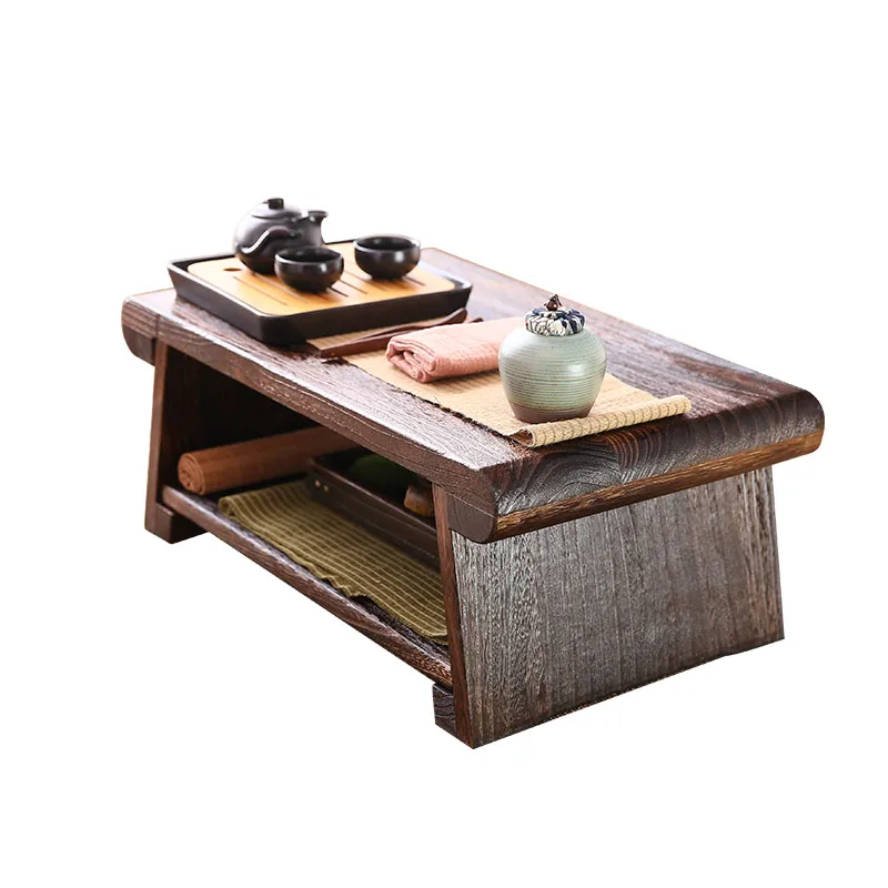 

15%Creative modern retro rectangular solid wood coffee table foldable table coffee table solid wood living room bay window table