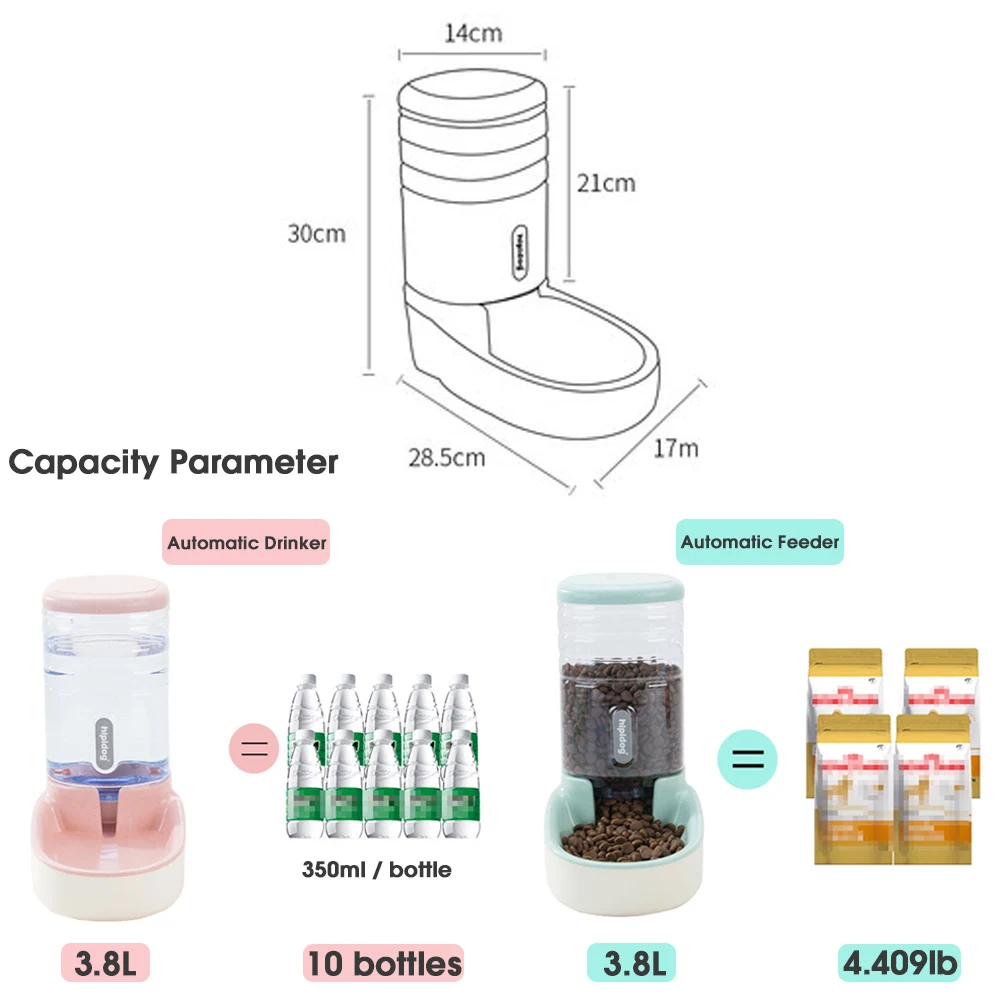 3.8л Автоматическая питательная миска для кошек поилка для собак контейнер для еды диспенсер для воды для животных кошачий фонтан товары для домашних животных