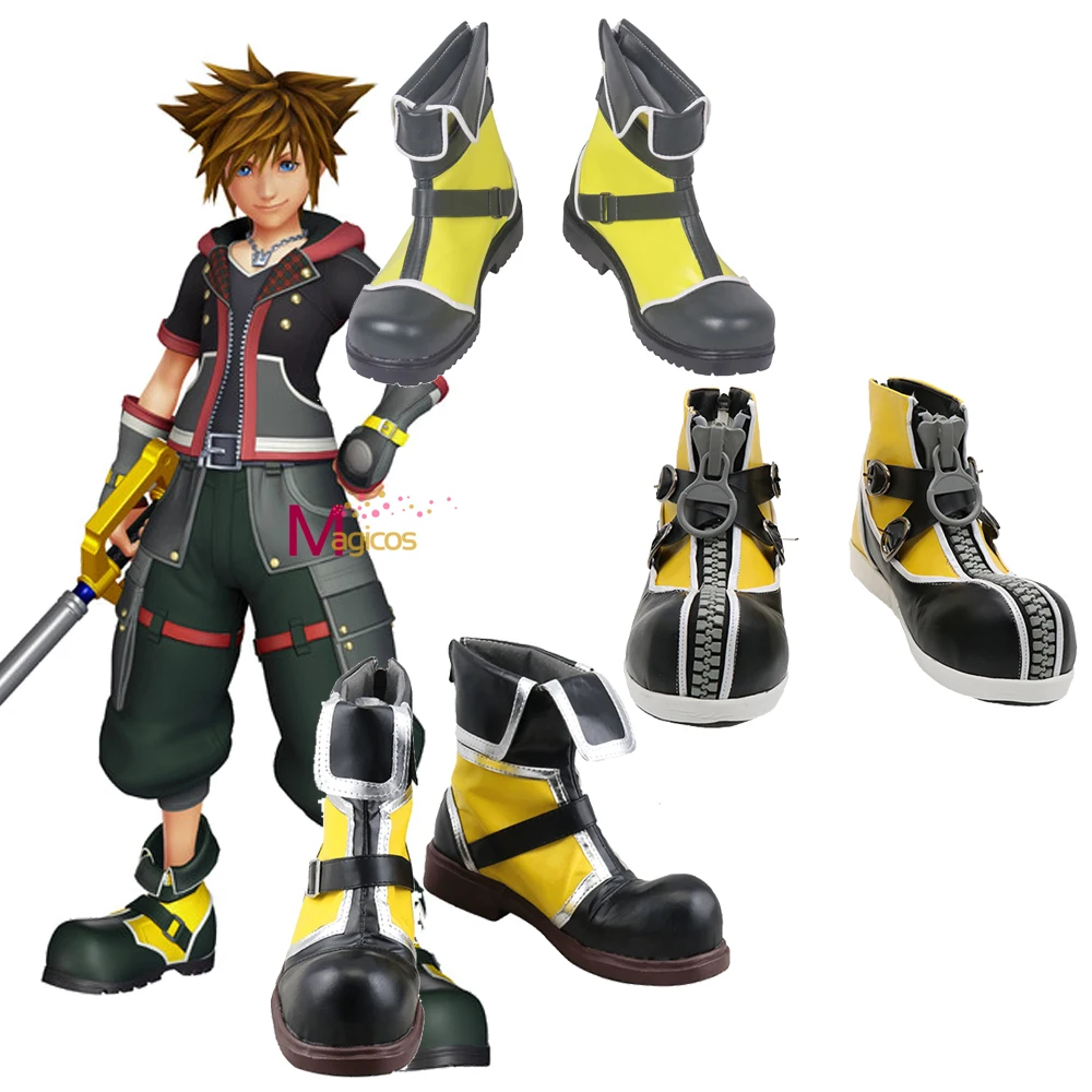 

Anime Game Kingdom Hearts Sora Cosplay Boots Halloween Party Fancy Custom made Shoes