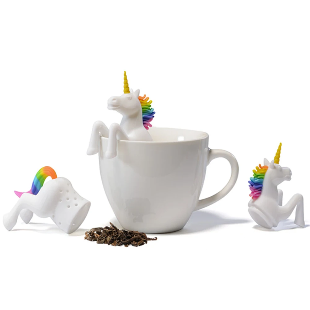 1 шт., креативные силиконовые ситечки для заварки чая в форме лошади, фильтр для рассыпчатого чайного пакетика, травяной фильтр для заварки специй