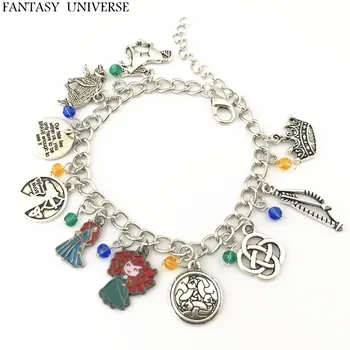 

FANTASY UNIVERSE Movie High Quality Fashion Brave Merida princess series Cartoon Charm Bracelet Woman/Girl/Boy Gift