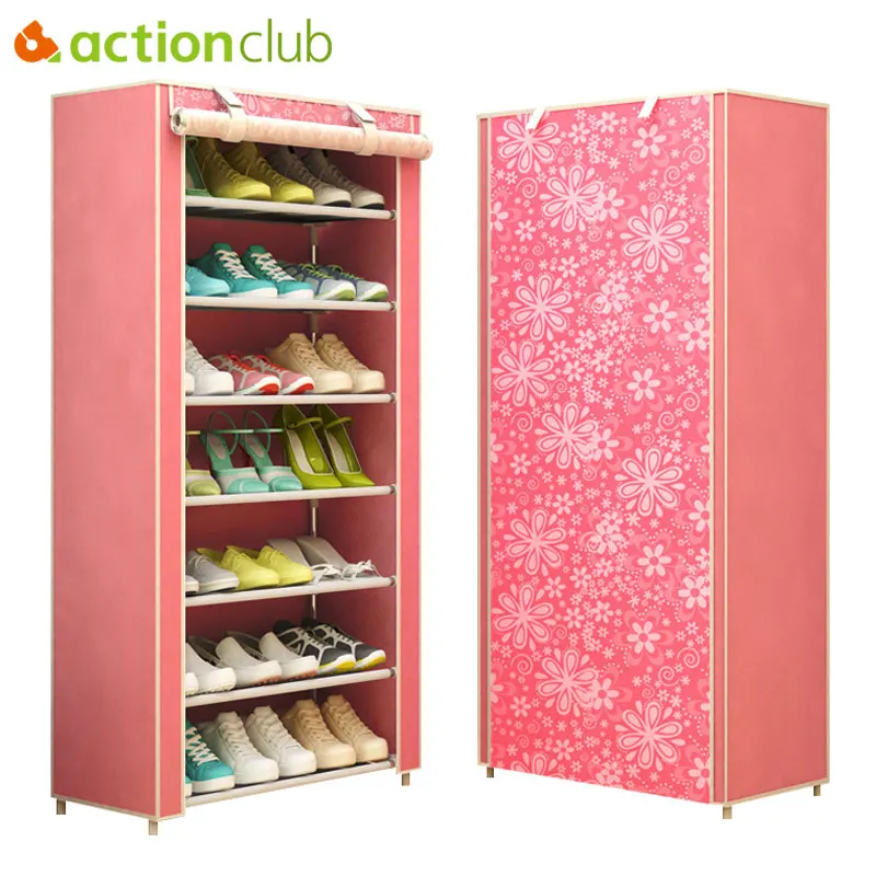 Actionclub معتدلة ثخن غير المنسوجة الغبار الحذاء حذاء خزانة مزيج diy التجمع الإبداعي رفوف التخزين