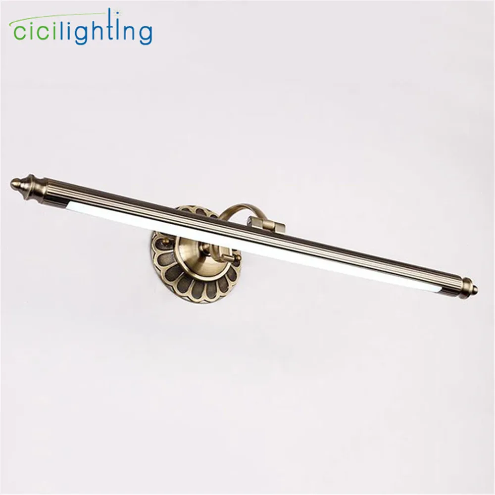 2019 جديد L50cm 70 سنتيمتر 90 سنتيمتر الحديثة LED أضواء مرآة البرونزية جدار مصباح الحمام أطول جدار الشمعدان امب ديكو خمر الغرور مصباح