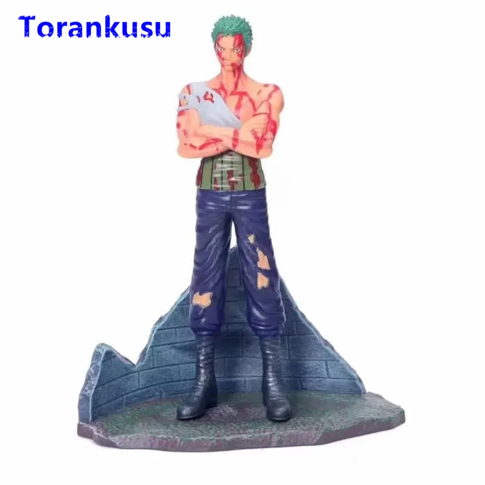One Piece Anime Figure Roronoa Zoro Action Figure Blood Battle Damage Ver PVC Collectible Toy Model Doll Hot Toys Gift Figura XP