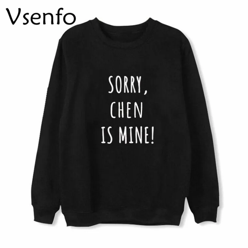  Vsenfo EXO Members K-Pop Sweatshirt Men Women Letters Printed BAEKHYUN CHANYEOL CHEN DO KAI LAY SEH