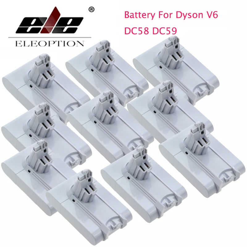 

10PCS 21.6V 3000mAh Li-ion Replacement Battery For Dyson V6 Mattress Cordless Handheld Vacuum Cleaner For Dyson DC58 DC59