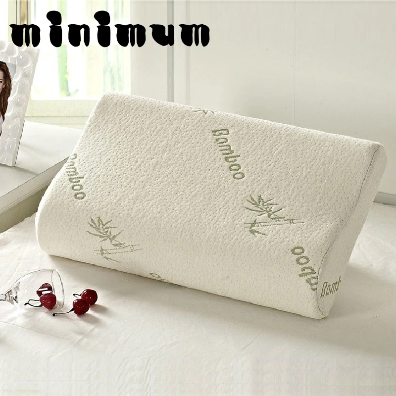 

High Quality Bamboo Fiber Pillow Slow Rebound Memory Foam Pillow Health Care Pillow Massager Travesseiro Almohada U0301