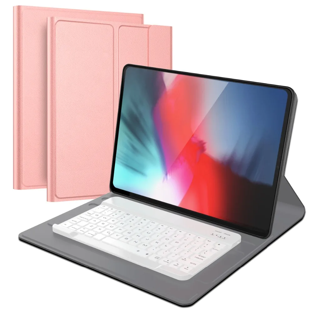 Для iPad Pro 12 9 дюймов 2018 чехол для планшета с беспроводной клавиатурой США PU кожаный