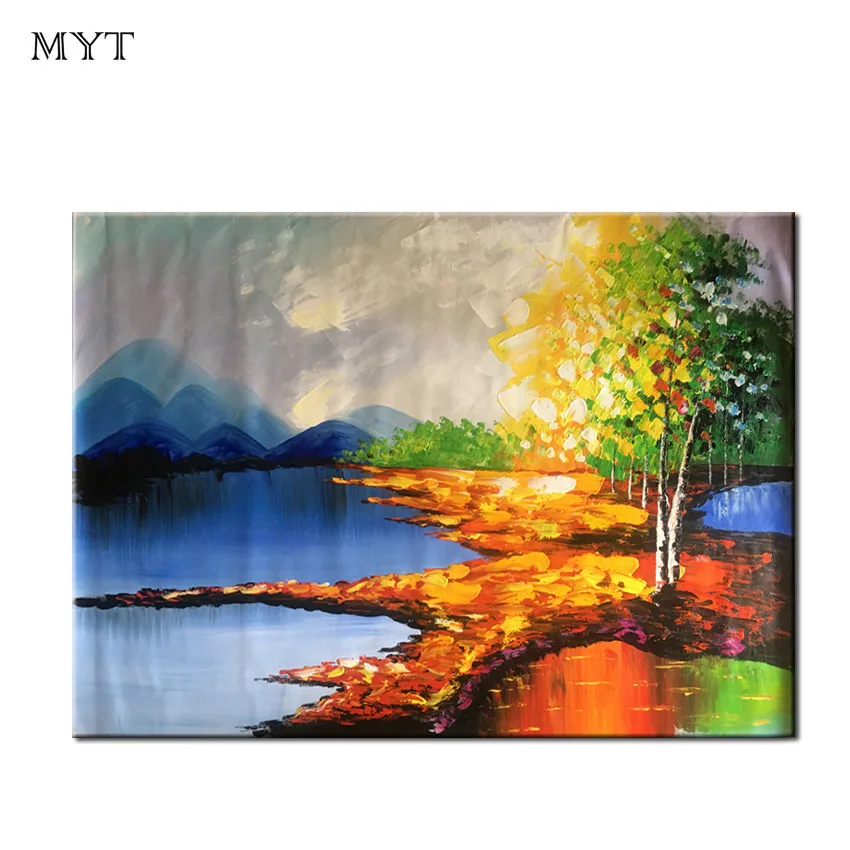 Frameless countryside Landscape handmade Oil Painting ... Frameless countryside Landscape handmade Oil Painting ...