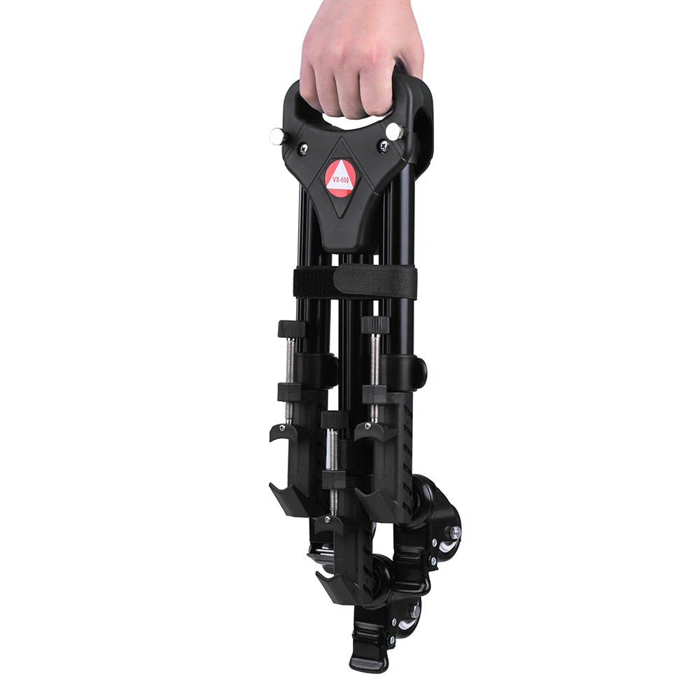 Kingjoy VX 600 Pro 3 колеса штатива складной штатив для камеры с опорной подставкой