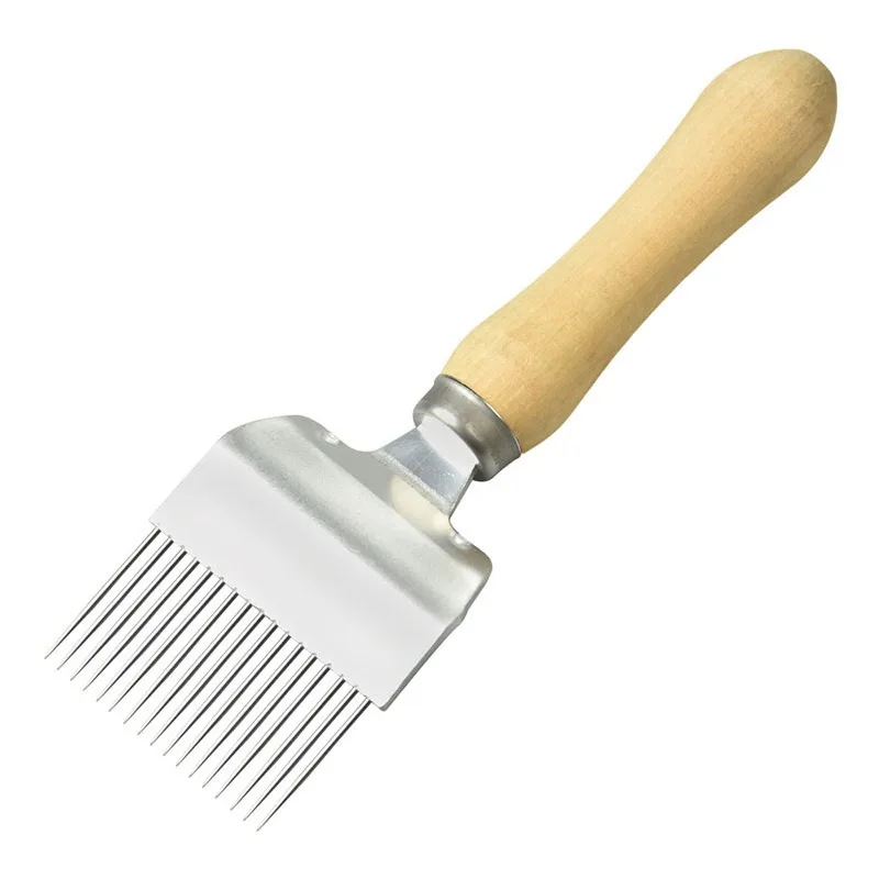 Разворачивающая вилка мед пчела из нержавеющей стали зуб мед гребенчатая вилка с деревянной ручкой Инструмент пчеловода пчеловодства оборудование для пчеловодства