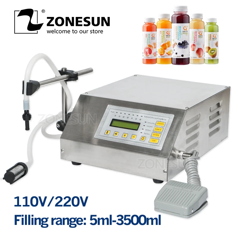 Zonesun Easy Operation Numerical Control Perfume Juce Oil Beverage Mineral Water Bottle Liquid Filling Machine huismerk kopen in de aanbieding Zonesun Easy Operation Numerical Control Perfume Juce Oil Beverage Mineral Water Bottle Liquid Filling Machine huismerk kopen in de aanbieding
