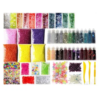 

2019 DIY slime kit Slime Supplies Kit 55 Pack Slime Beads Charms Tools For DIY Slime Making birthday party decorations kid