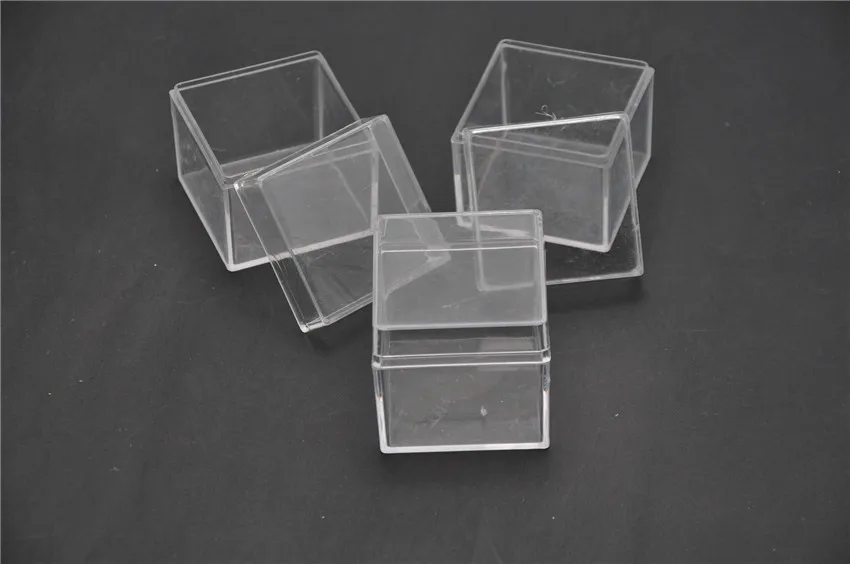 48pcslot Square Wedding Candy Box Plastic Clear Gift Packing Box Transparent Can Open Favor Boxes Baby Shower favor souvenirs (7)