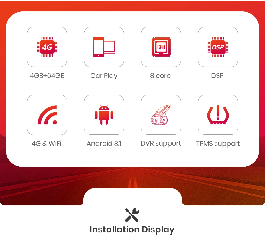 Discount AWESAFE 2 Din 4G+64G CarPlay DSP Android 8.1 Car Multimedia Player GPS Stereo Audio Rear view camera For KIA RIO 3 2016 no DVD 3