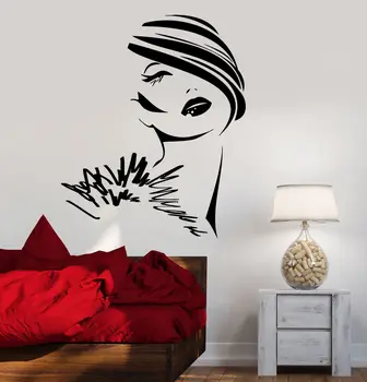 

YOYOYU Wall Decal Removeable Vinyl Art Room Decoration Fashion Girl Woman Young Lady Face Mural Poster Sticker YO344