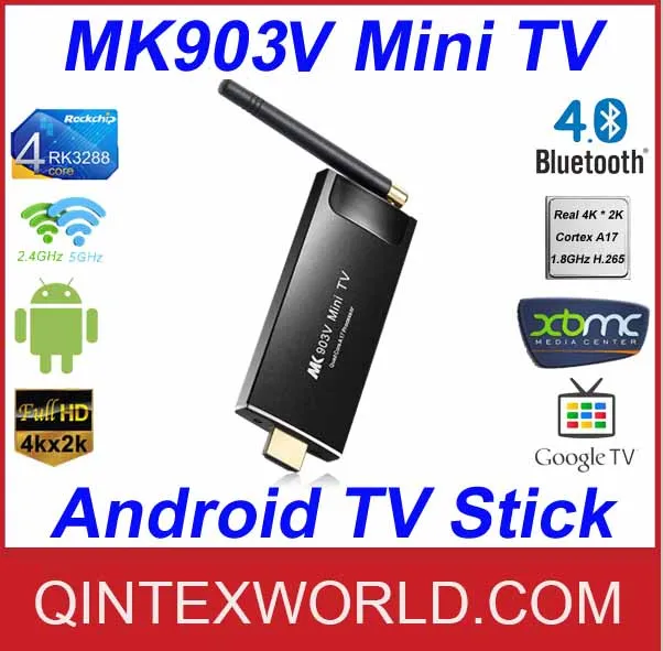 

MK903V RK3288 Quad Core Cortex Mini PC Android4.4 Ultra 4K*2K 2G/8G TV Stick 1xUSB 2.0 Ethernet Adaptor for Free Gift