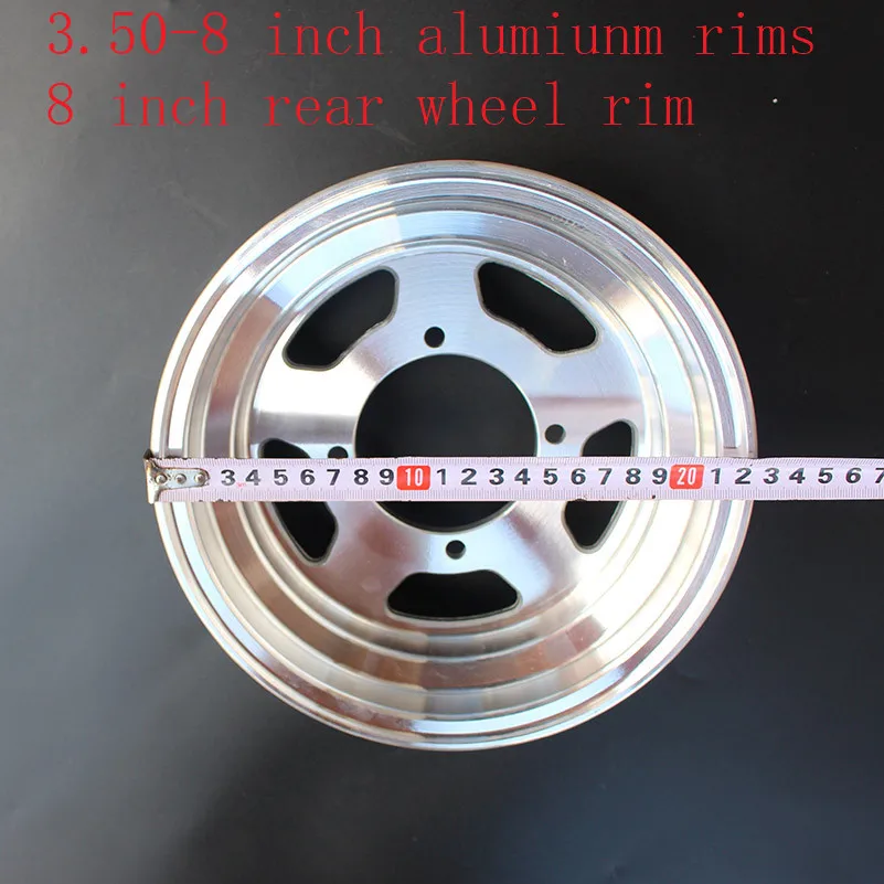 Size 3.50-8'' rear rims Monkey Bike Small Motorcycle Wheel Modified 8 Inch Electroplated hub Adaptable 130/50-8 tire tyre