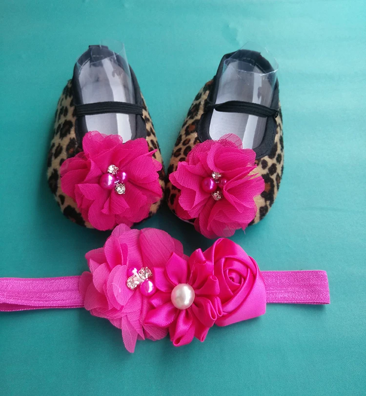 leopard print baby booties