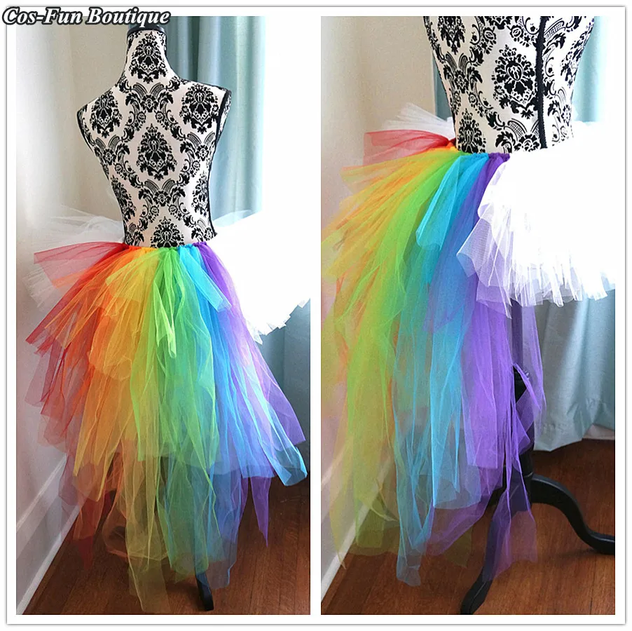

Bustle Rainbow Unicorn Women Tutu Skirt Summer Beach Party Audlt Girl Skirt Mother And Daughter Clothes Family Outfit One Size