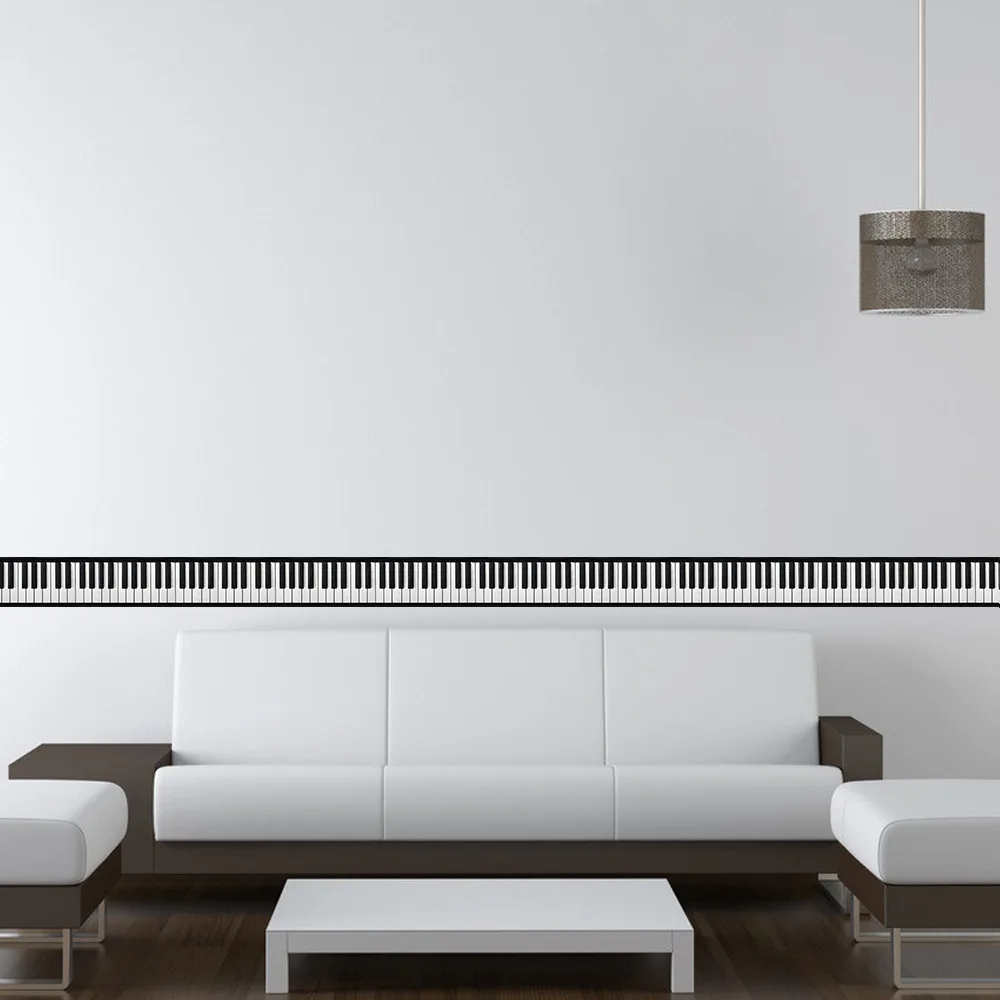 Funlife Piano Wallpaper Borders,Creative Decorative Wall Border Stickers For Kids,DIY Classroom Piano Room 3D Wall Decal