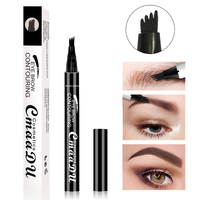 3 Colors Eyebrows Waterproof Natural Liquid Eyebrow Pencil Long Lasting