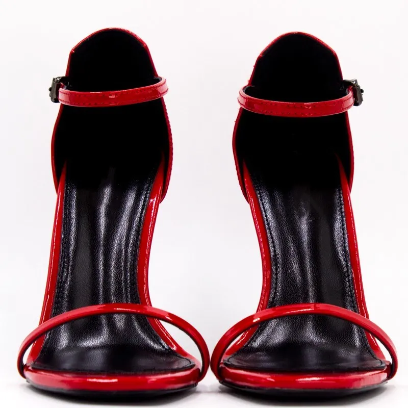 

Designer Women Colorful Heels Sandals Top Quality T-strap High-heeled Pumps 6 Colors Ladies Patent Leather Dress Single Shoes