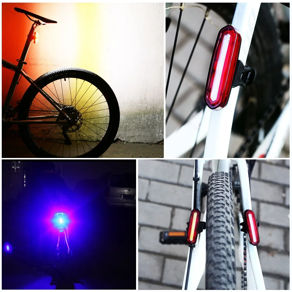 100Lumens USB Waterproof Bike Light LED Bicycle Rear Rechargeable MTB Road Cycling Tail Back Lamp for | Спорт и развлечения