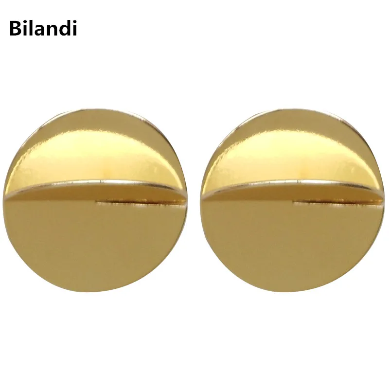 

Retro metallic earrings with geometric crosses and circular studs for simple cute hip hop earrings