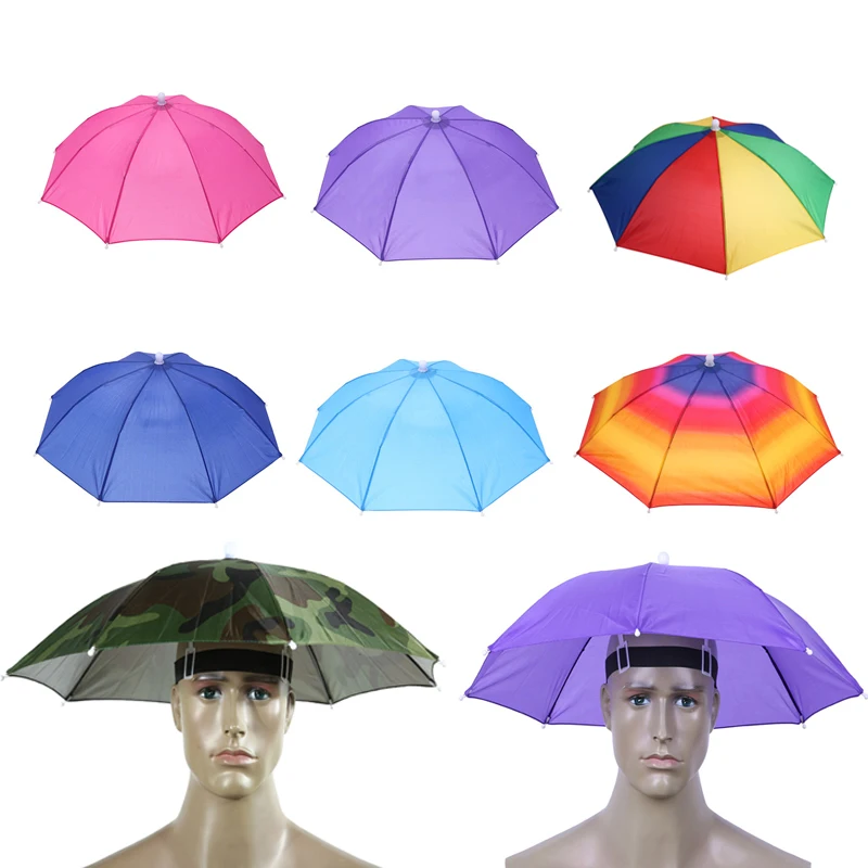

Portable Umbrella Hat Waterproof Sun Shade Outdoor Pesca Sports Caps Sunshade Hiking Camping Fishing Hat Cap