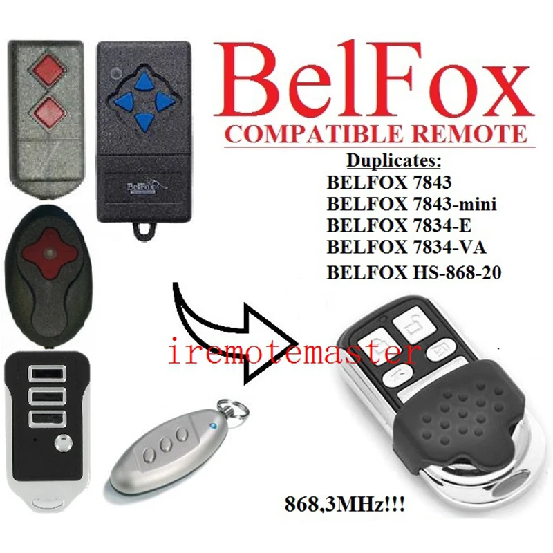 2 предмета в комплекте BELFOX 7843 мини 7834 E VA HS 868 20 двери гаража Замена дистанционного