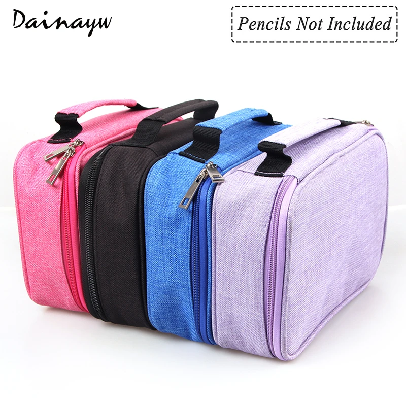 

Dainayw 72 Slots High Capacity Multifunction Pencil Case Oxford Canvas Zipper Pouch Pen Bag Students Pencil Box for Kids Gift