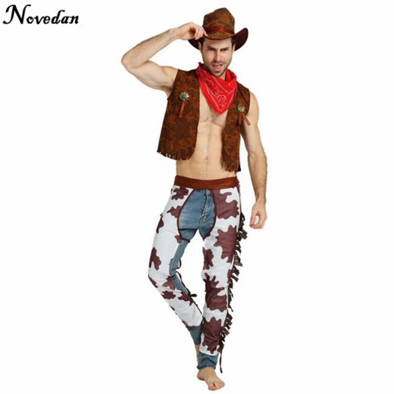Вечерние ковбойские костюмы на Хэллоуин для взрослых мужчин и женщин, ковбойские костюмы для костюмированной вечеринки в западном стиле, карнавальные костюмы для взрослых