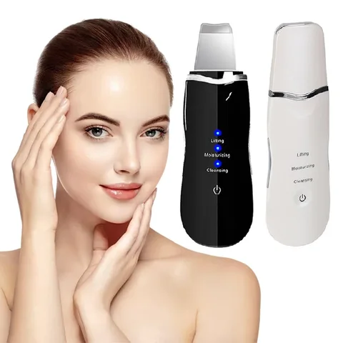 Purificador da Pele do Rosto Recarregável Ultrasonic Limpador Facial Peeling Ferramentas Vibração Remoção Cravo Esfoliante Poros Mais Limpo Mod. 1210932