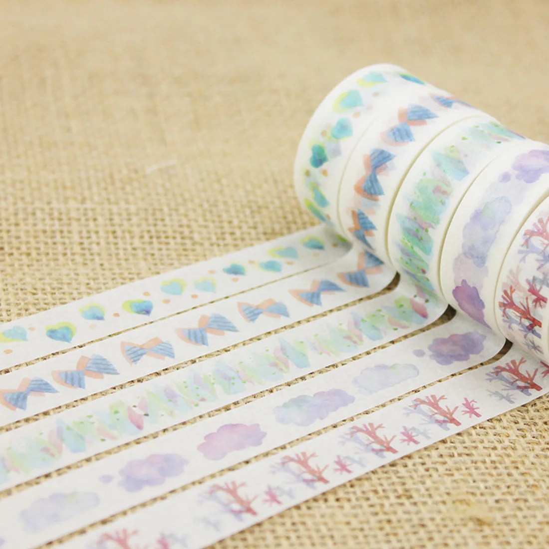 Милые Kawaii DIY цветы фрукты японская маскирующая васи лента декоративная клейкая