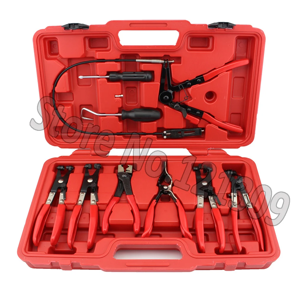 

9PCS Pipe Removal Tools Swivel Jaw Hose Clamp Pliers Kit Set For Ratchet