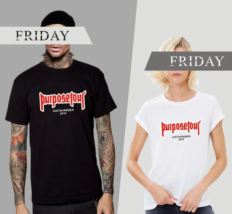 Justin Bieber Purpose Tour t-shirts Pop Short Sleeve Tshirts New Style Fashion Casual T-Shirts Men/Women T-shirt Justin Bieber