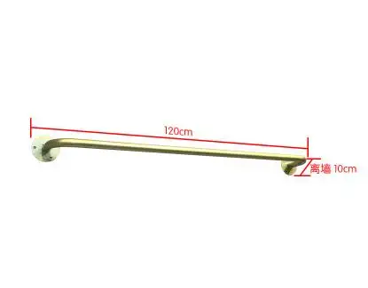Clothes shop display rack wall hook is hanging gold iron hanging clothes rack shop.