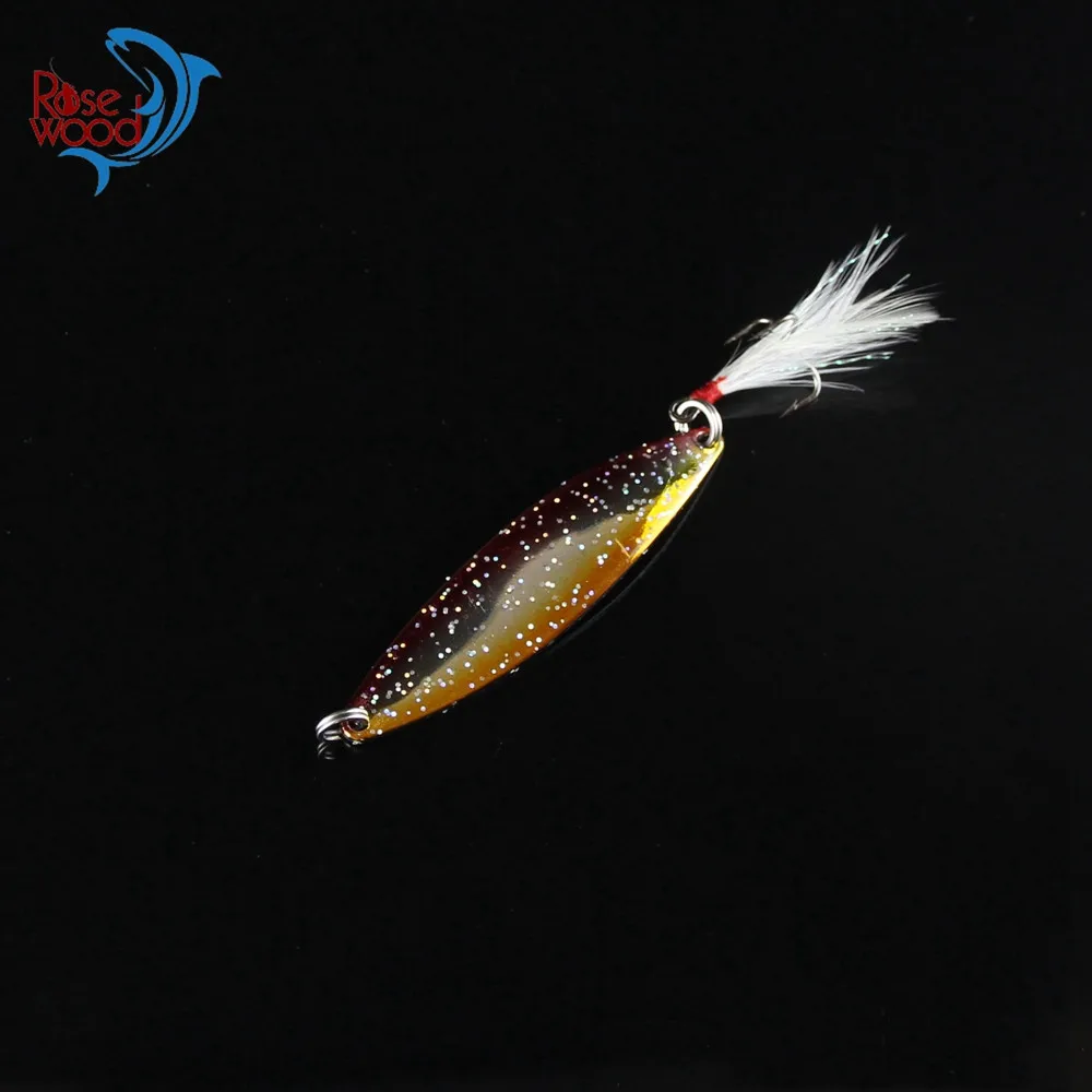 Fishing Lures Metal Spoons Hard Bait 1pcs Metal Fishing Lure Spinner Baits Fish Treble Hooks Tackle Salmon Bass  (6)