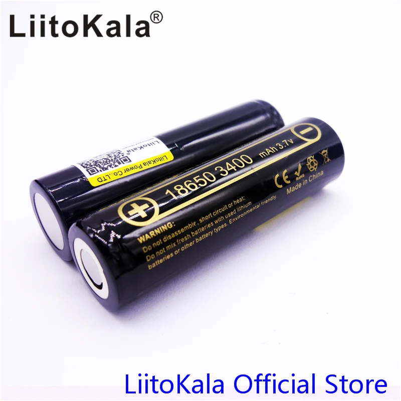 4 шт. LiitoKala Lii-34A 18650 3400mAh аккумуляторная батарея 3,7 v литий-ионные аккумуляторы