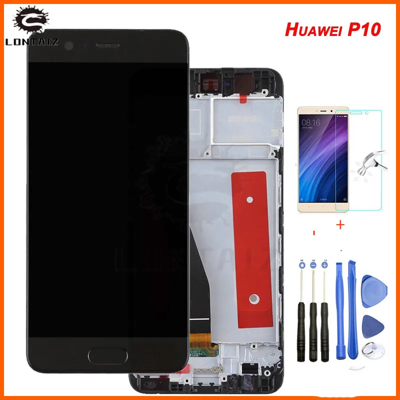 

1920x1080 5.1" Huawei P10 LCD Display Assembly can choose With frame and no frame version VTR-L09 VTR-L10 VTR-L29