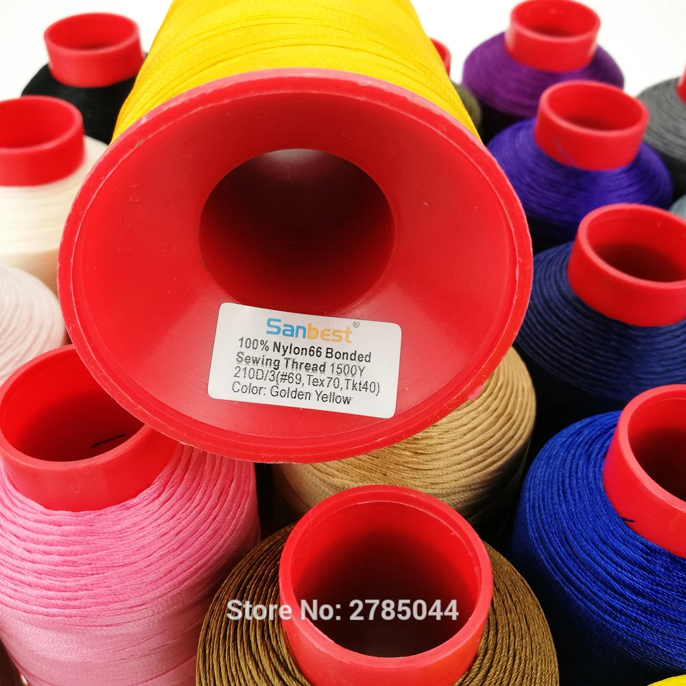 Нить нейлоновая высокопрочная 210D/3 1500Y Nylon66 20 цветов|Швейные нитки| |