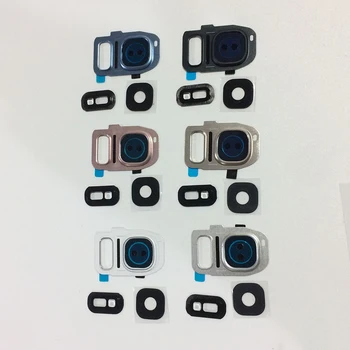 

50pcs Back Camera Glass Lens Cover Rear Camera Holder Frame with Flash Diffuser for Samsung Galaxy S7 G930 S7 edge G935